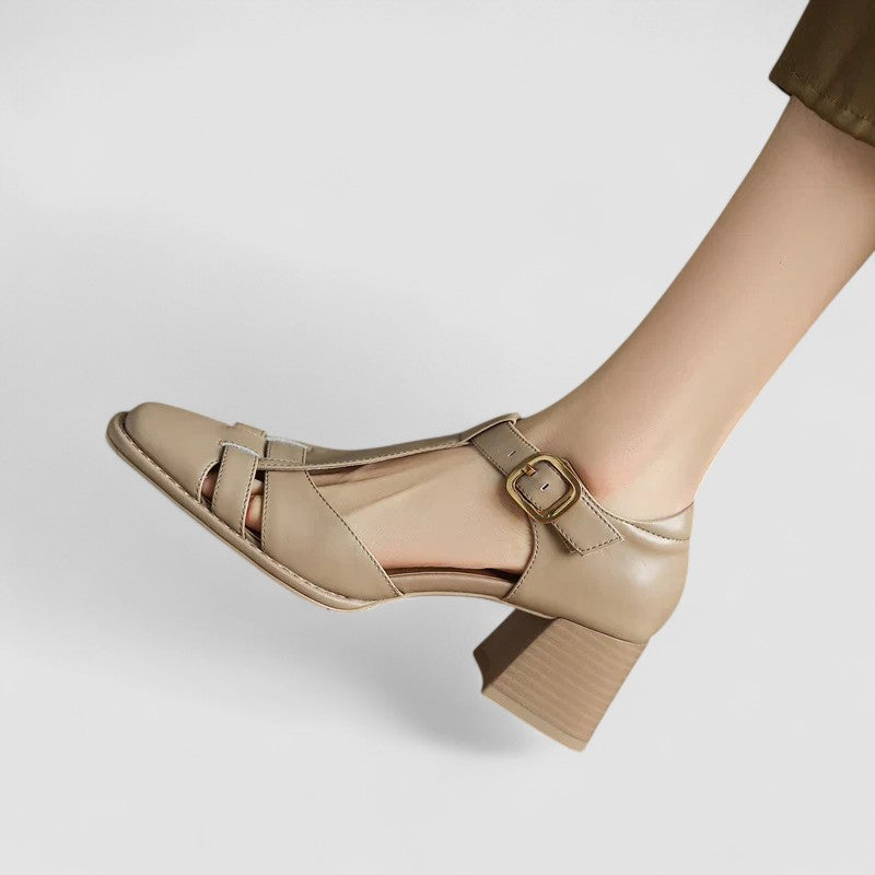 Bridget™ | Orthopedic T-Strap Block Heels