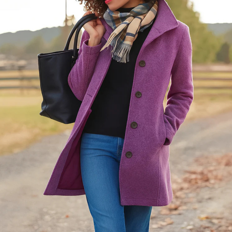 Aubrey™ | Classic Coat with Buttons