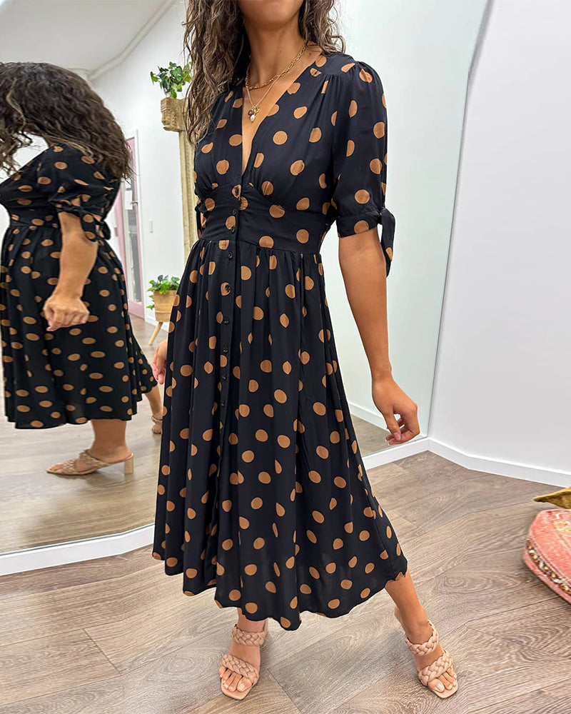 Bailey™ | Elegant Polka Dot Dress