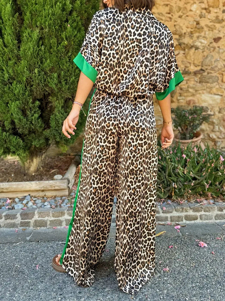Maria™ | Fluid Leopard Print Wide Ensemble