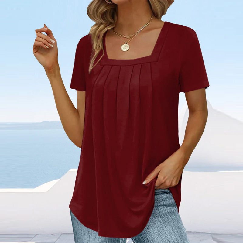 Brenda™ | Elegant Pleated Blouse