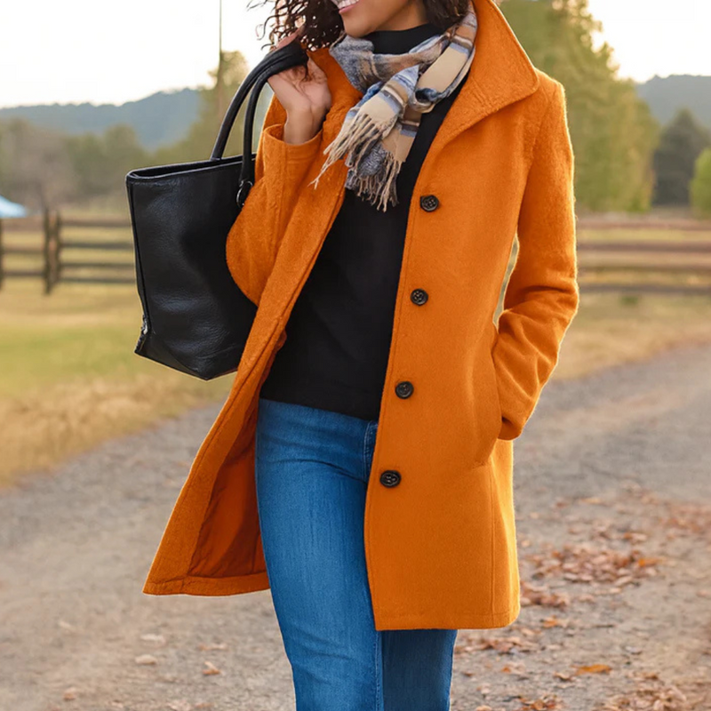 Aubrey™ | Classic Coat with Buttons