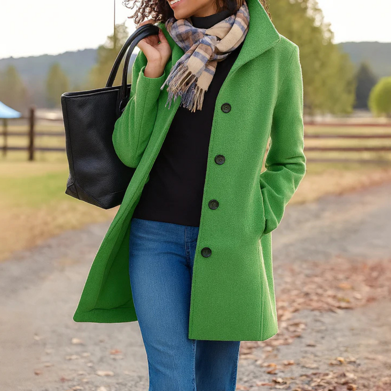 Aubrey™ | Classic Coat with Buttons