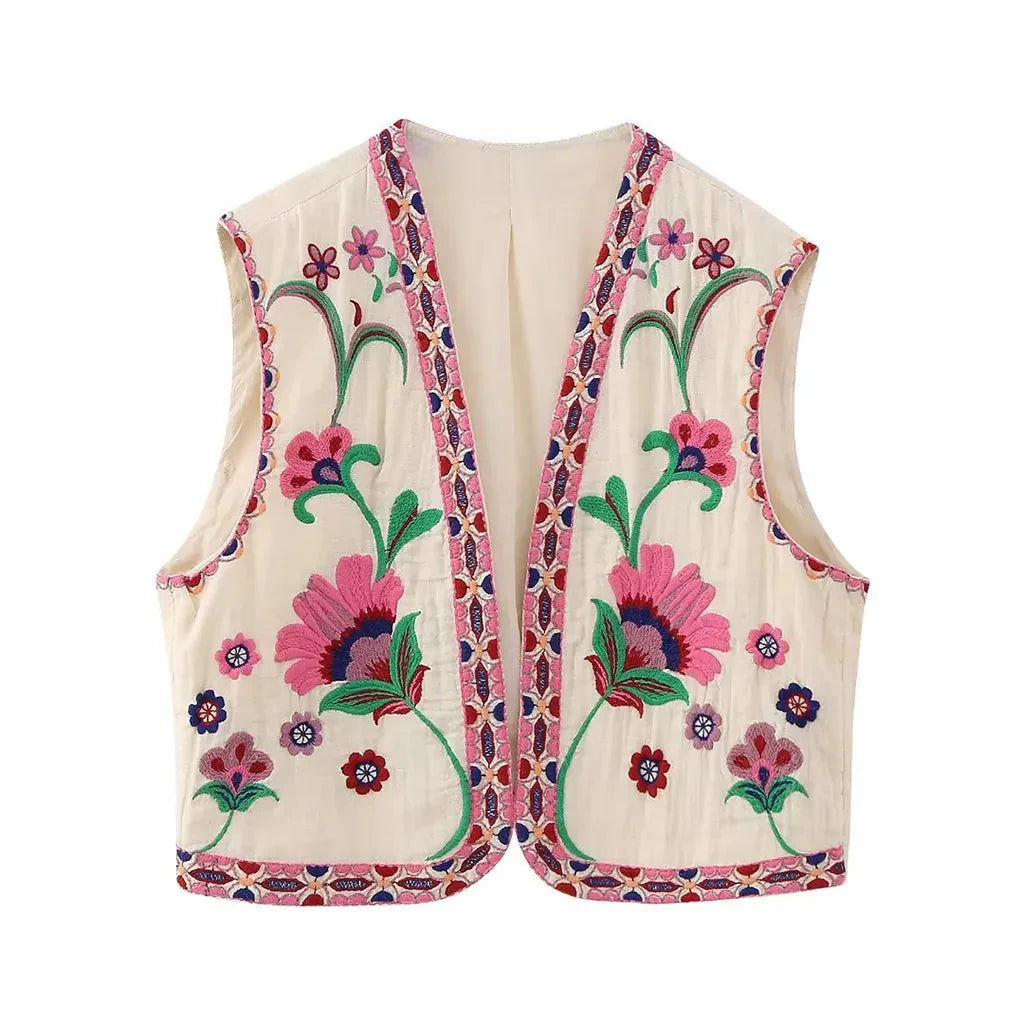 Vivienne™ | Vintage Floral Boho Vest
