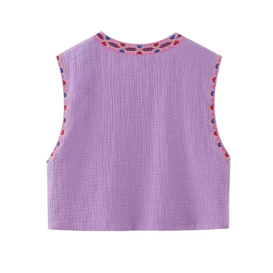 Vivienne™ | Vintage Floral Boho Vest