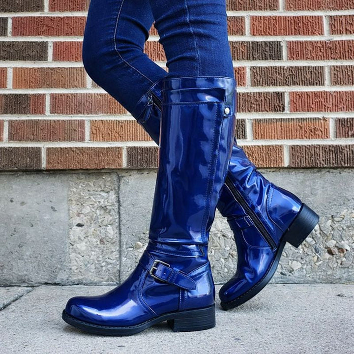 Marj™ | Classic Round Toe Knee-High Boots