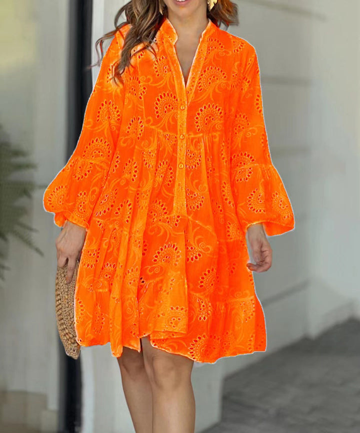 Vivian™ | Pattern Tiered Mini Dress