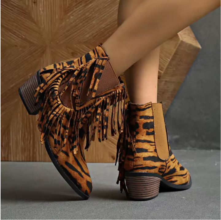 Gill™ | Luxury Fringe Ankle Boots