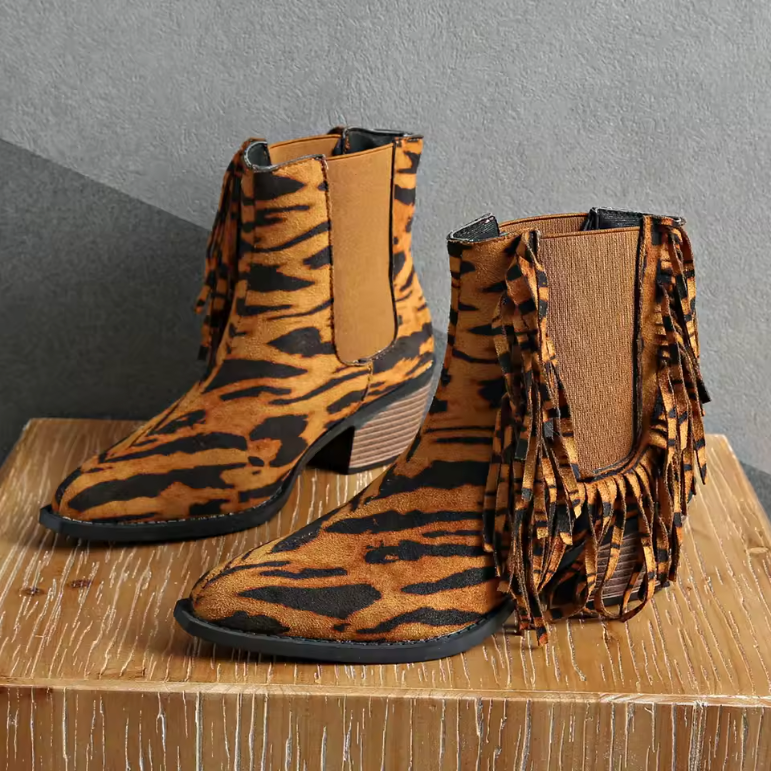 Gill™ | Luxury Fringe Ankle Boots