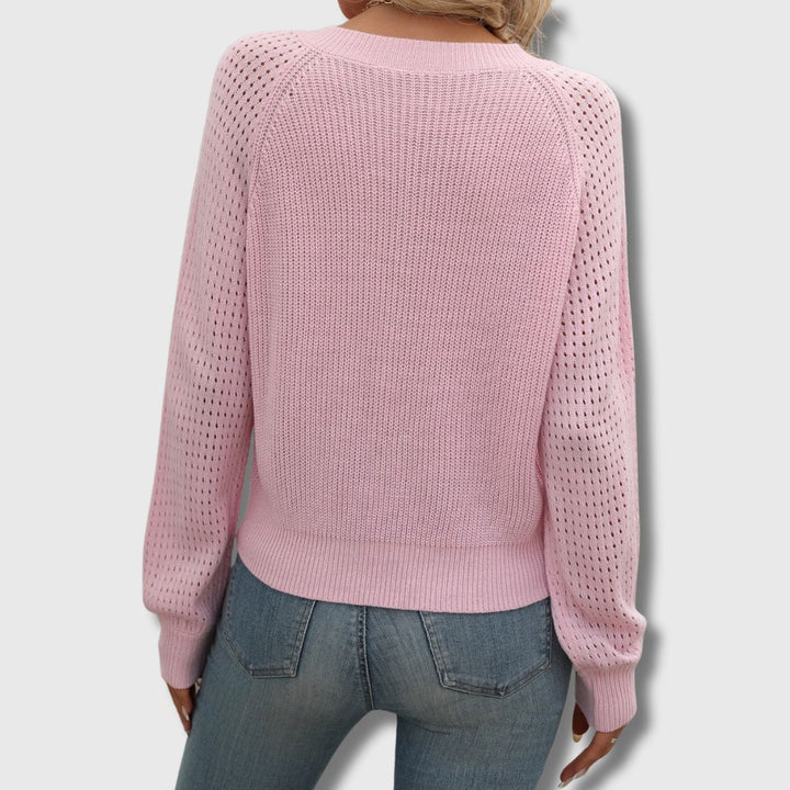 Jade™ | Elegant V-Neck Sweater