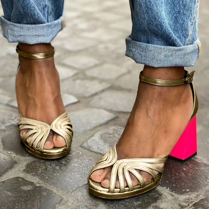 Milviana™ | Classic Sandals with Ankle Strap and Open Toes