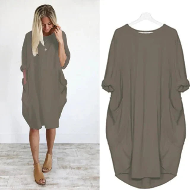 Gina™ | Elegant Pocket Dress