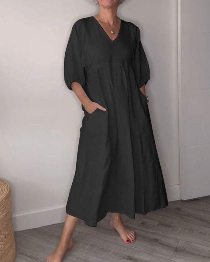 Emery™ | Elegant Maxi Dress with V-Neck