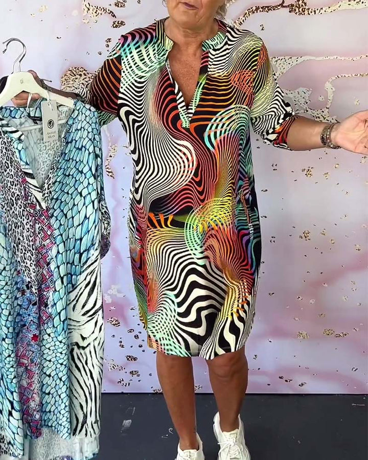 Jessica™ | Colorful V-neck Dress