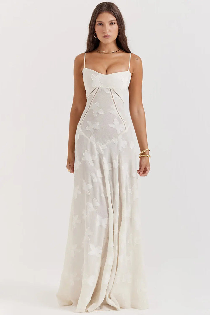 Gretchen™ | Long Summer Dress with Open Back and Adjustable Straps