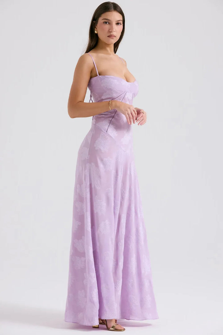 Gretchen™ | Long Summer Dress with Open Back and Adjustable Straps